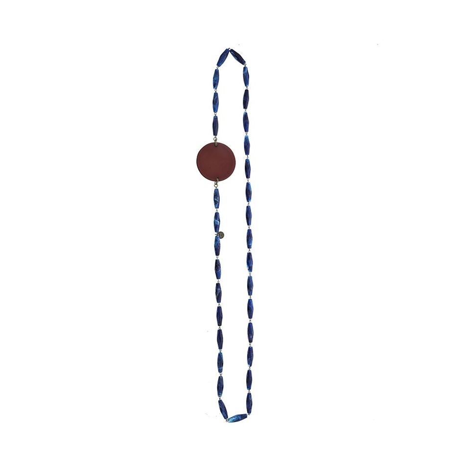 LONG NECKLACE WITH RESIN BEADS