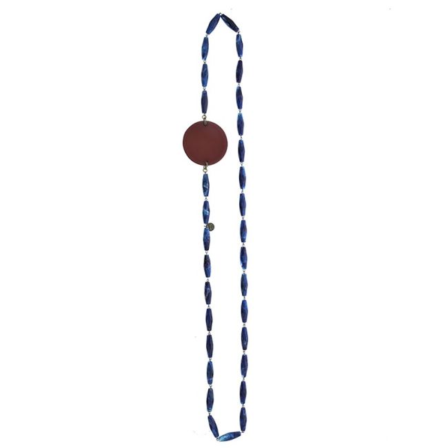 COLLAR LARGO CUENTAS RESINA