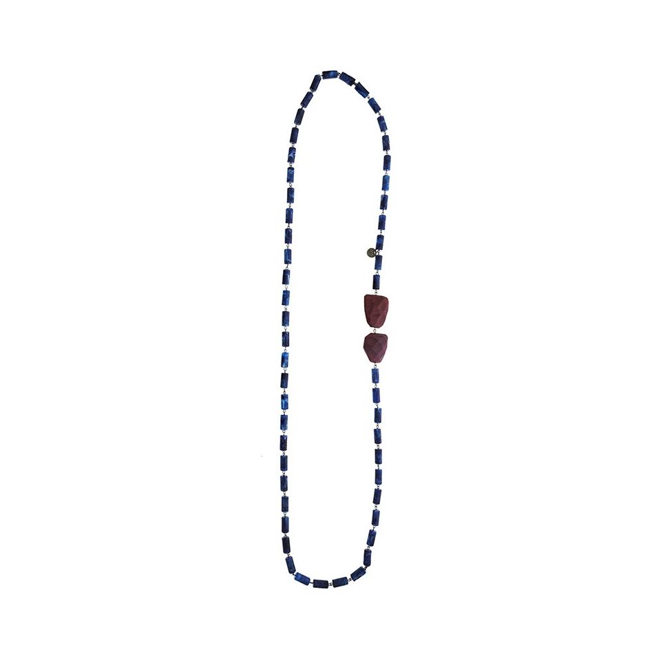 LONG NECKLACE WITH RESIN BEADS