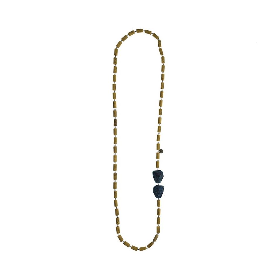COLLAR LARGO CUENTAS RESINA