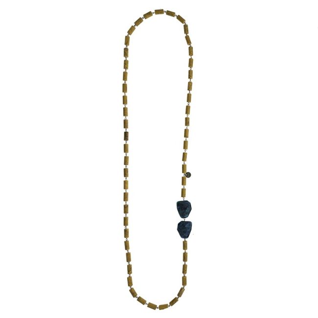 COLLAR LARGO CUENTAS RESINA