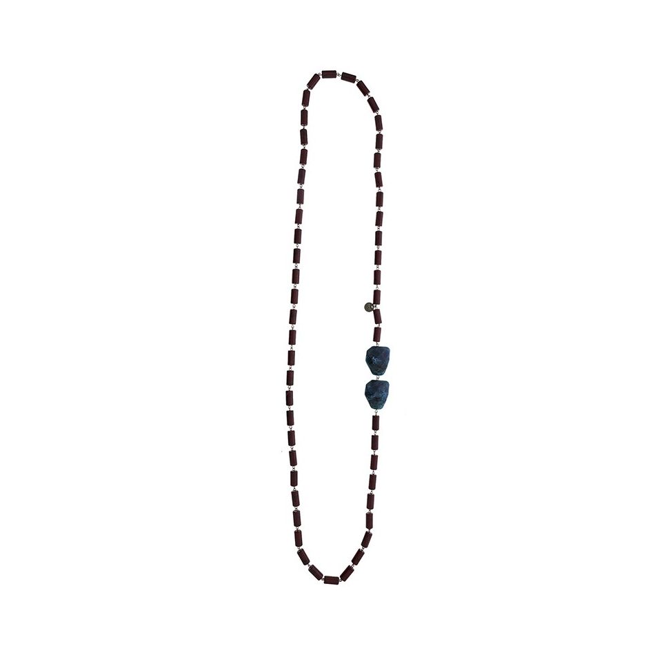 COLLAR LARGO CUENTAS RESINA