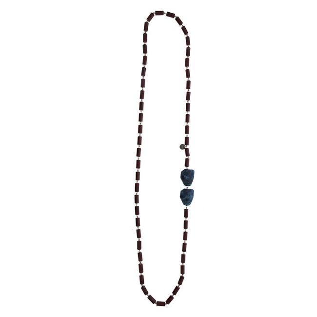 LONG NECKLACE WITH RESIN BEADS