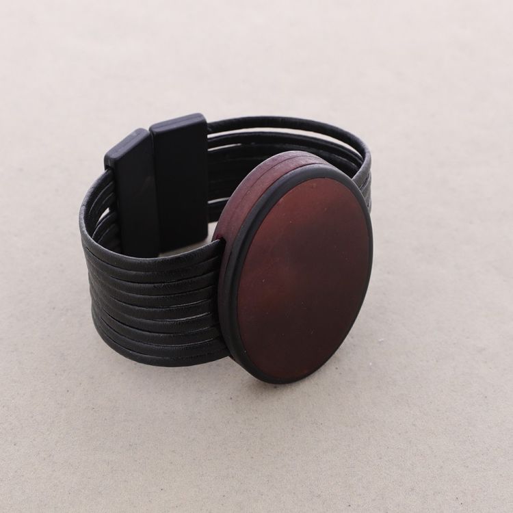 PULSERA IMÁN MEDALLA RESINA