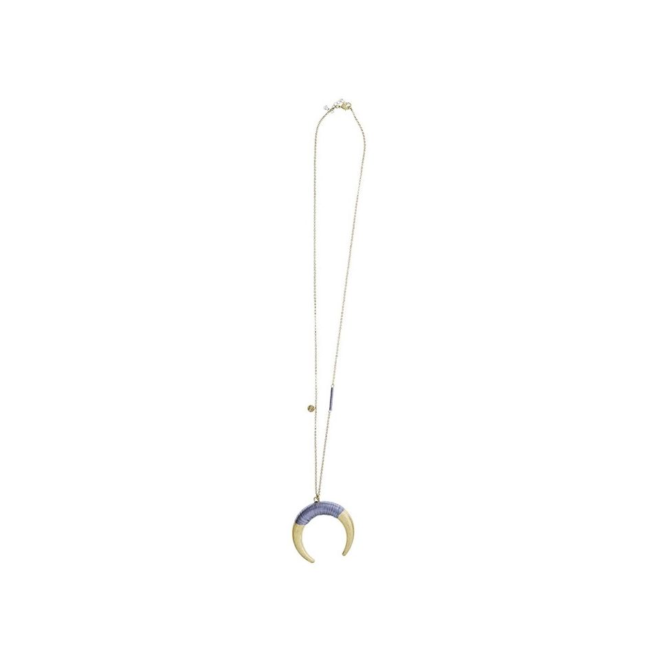 COLLAR LARGO COLGANTE MEDIA LUNA METAL