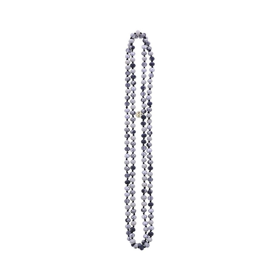 LONG NECKLACE WITH FACETED CRYSTALS 1.2M*8MM