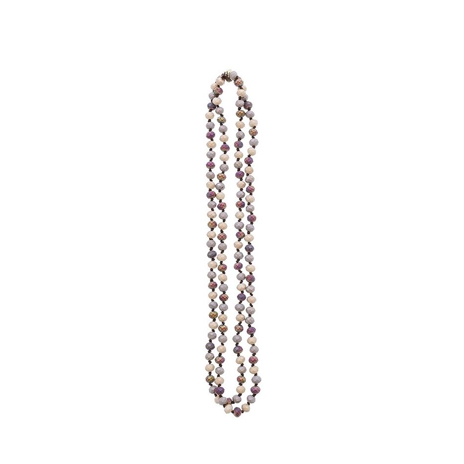 COLLAR LARGO CRISTALES FACETADOS 1.2M*8MM