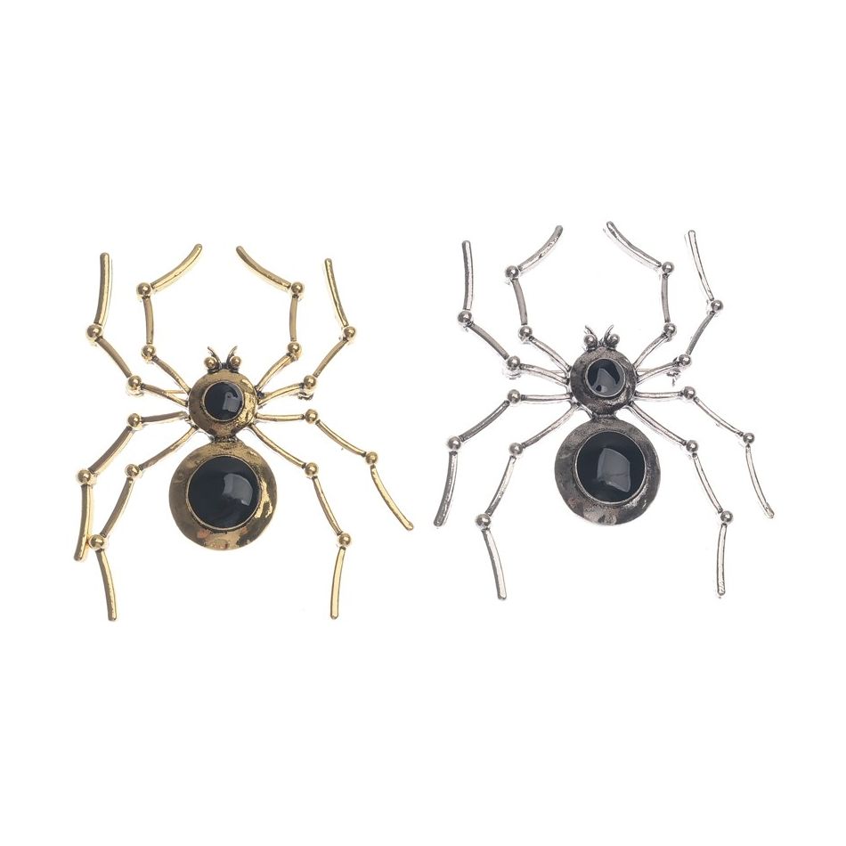 BROCHE ARAÑA METAL ESMALTE