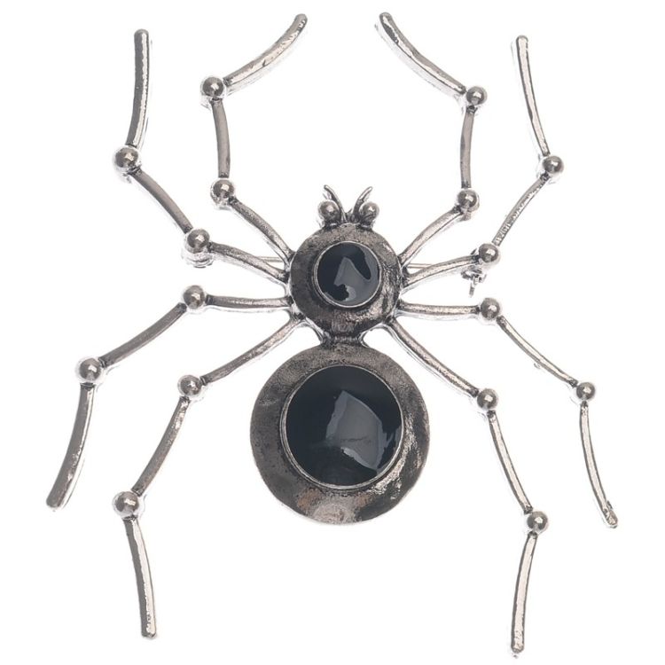BROCHE ARAÑA METAL ESMALTE 2