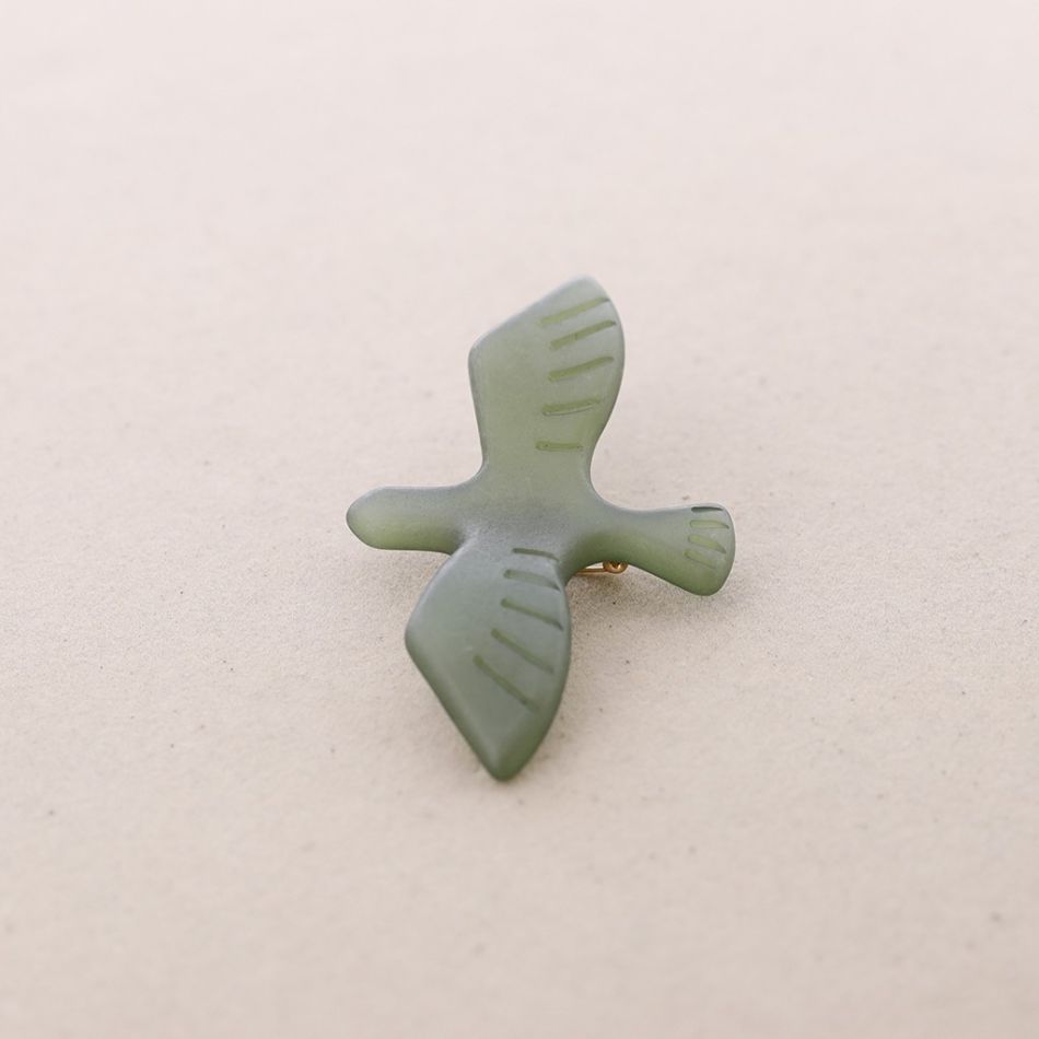 RESIN BIRD BROOCH