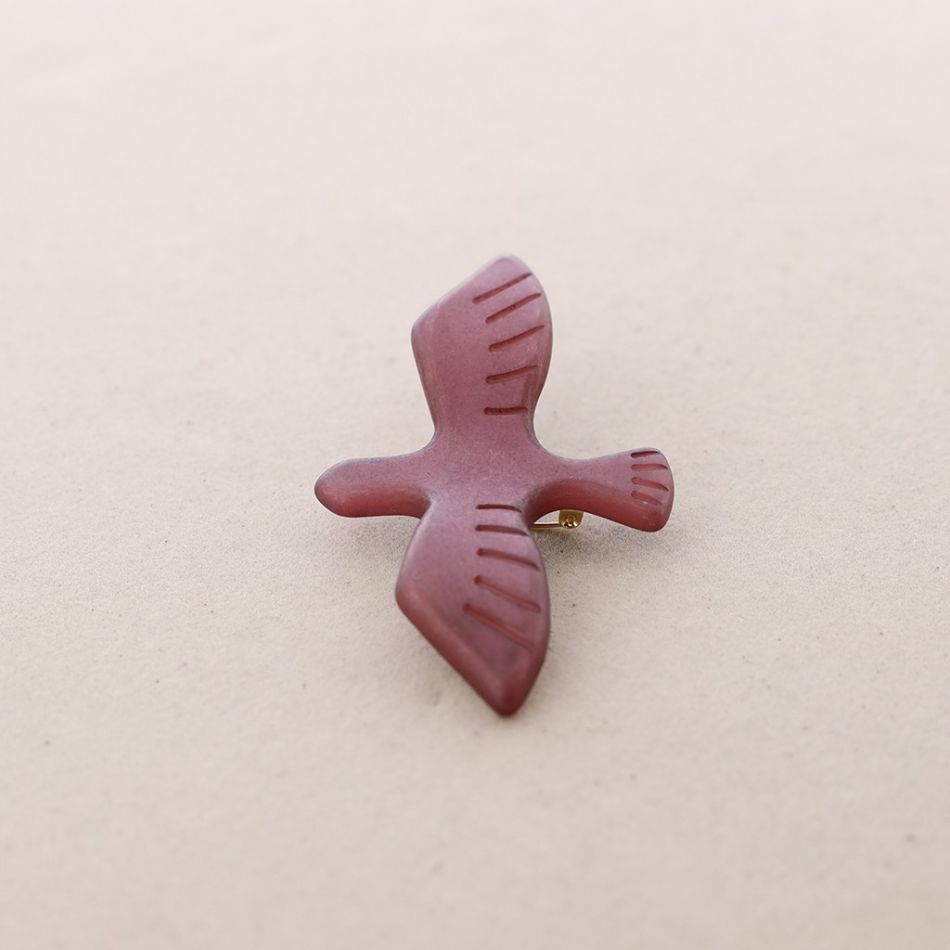 BROCHE PÁJARO RESINA