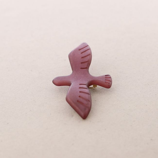 BROCHE PÁJARO RESINA