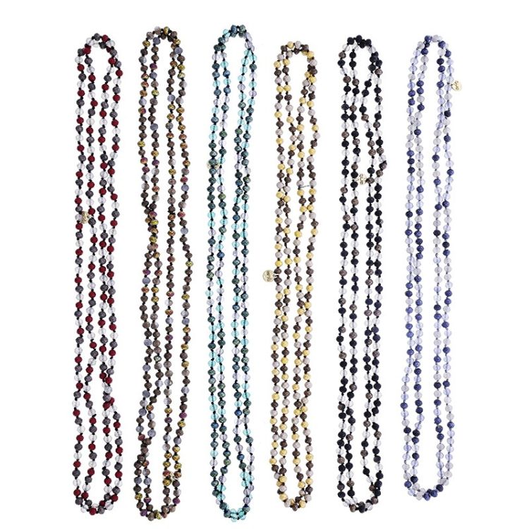 COLLAR LARGO CRISTALES FACETADOS 1.5M*6MM 2