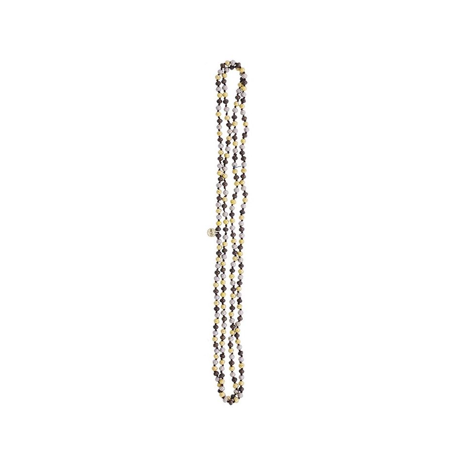 LONG NECKLACE WITH FACETED CRYSTALS 1.5M*6MM