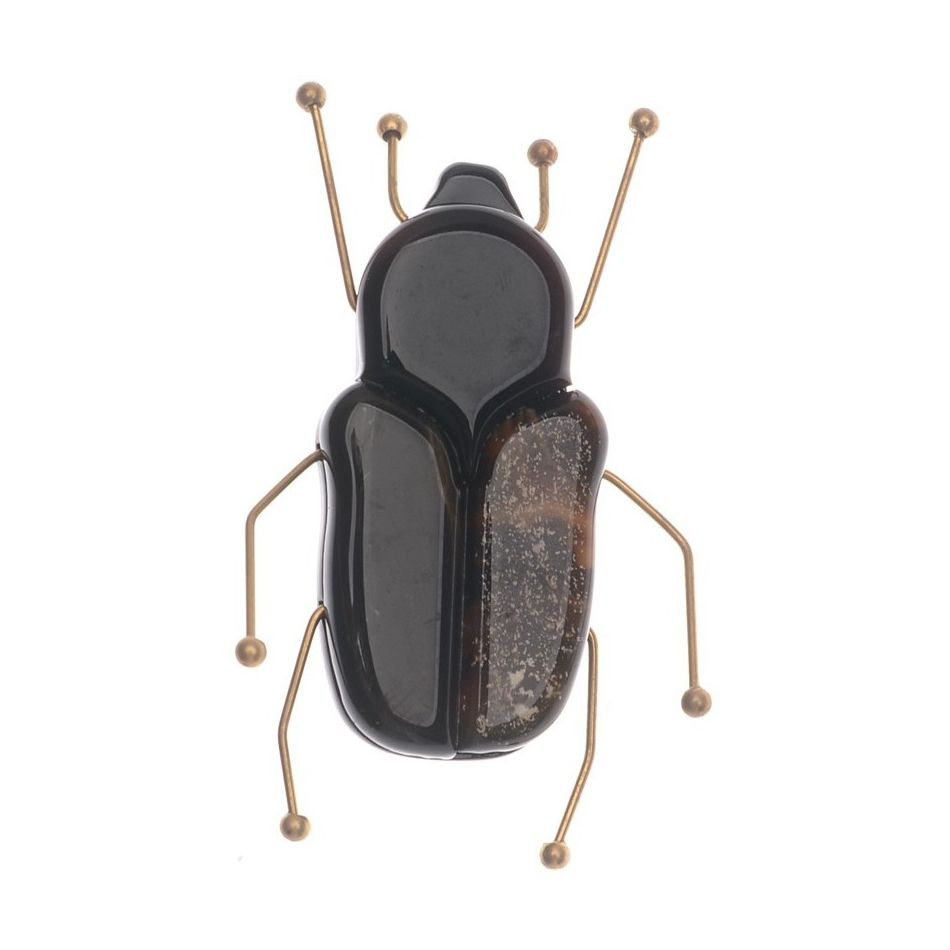 METAL LEGS RESIN INSECT BROOCH