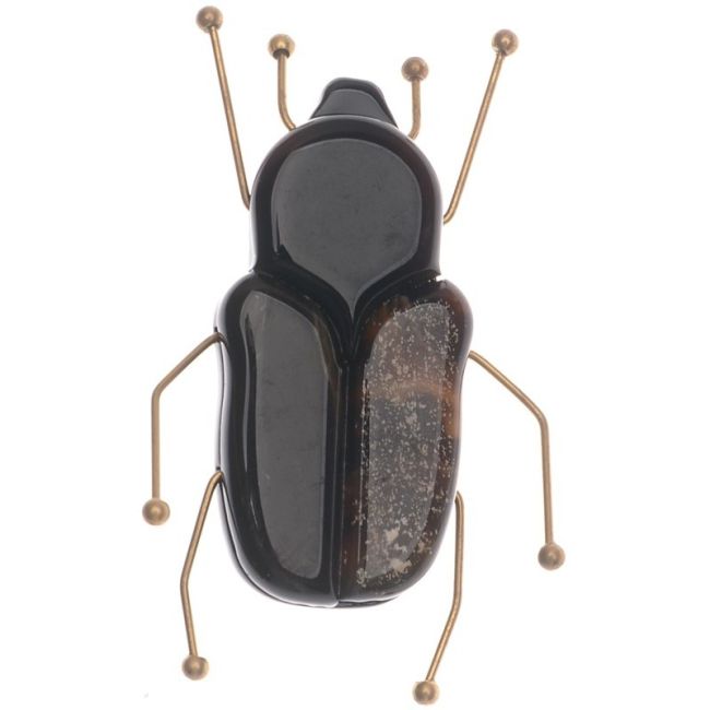 METAL LEGS RESIN INSECT BROOCH