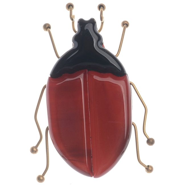 METAL LEGS RESIN INSECT BROOCH