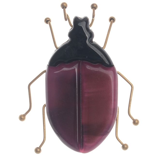 BROCHE INSECTO RESINA PATAS METAL