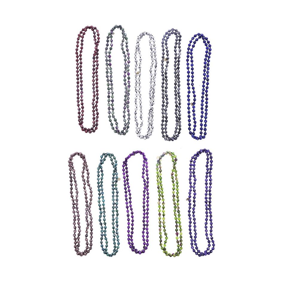COLLAR LARGO PIEDRAS 1.2M*8MM