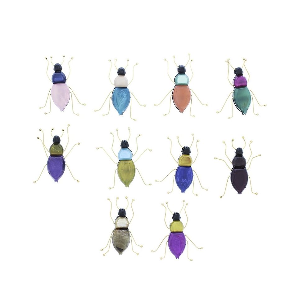 BROCHE INSECTO RESINA PATAS METAL