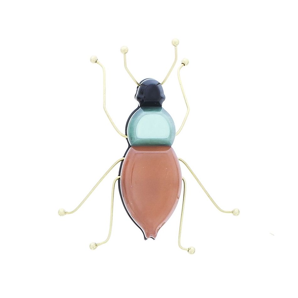 BROCHE INSECTO RESINA PATAS METAL