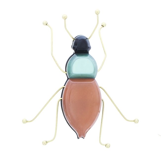 BROCHE INSECTO RESINA PATAS METAL