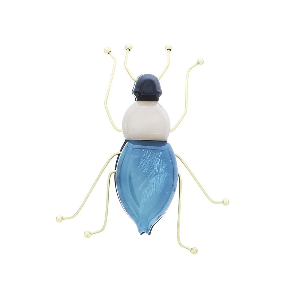 METAL LEGS RESIN INSECT BROOCH
