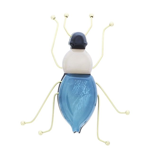 METAL LEGS RESIN INSECT BROOCH