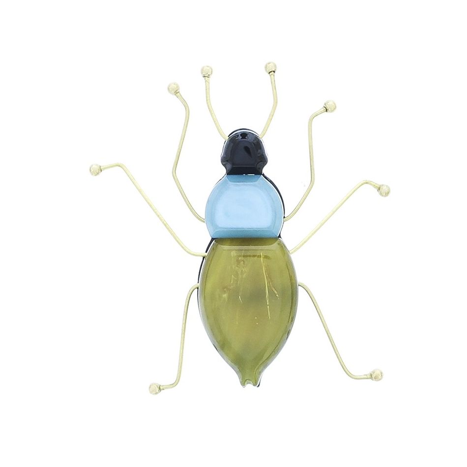 METAL LEGS RESIN INSECT BROOCH