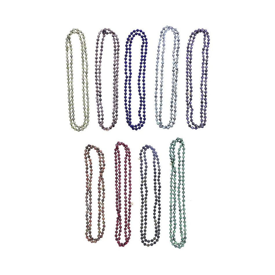 COLLAR LARGO PIEDRAS 1.2M*8MM