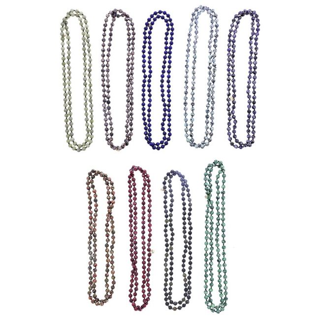 COLLAR LARGO PIEDRAS 1.2M*8MM