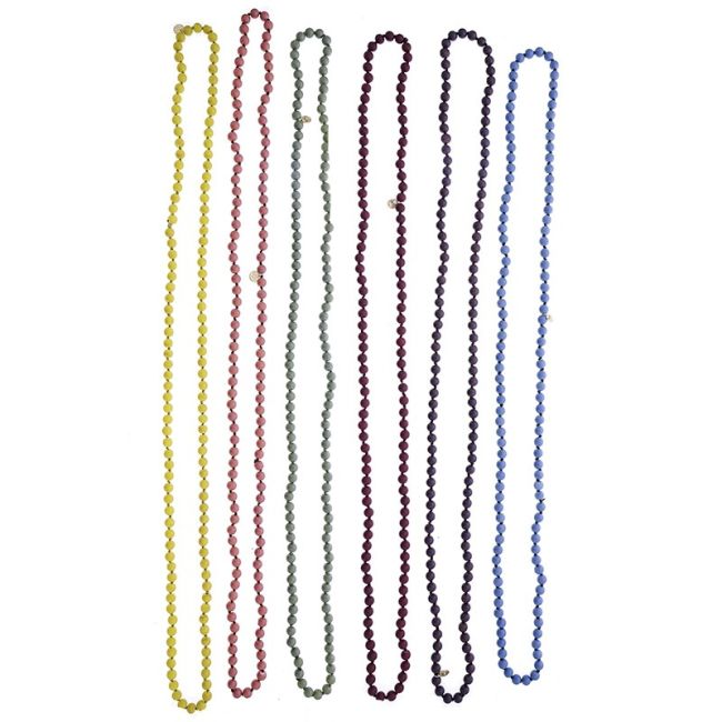 COLLAR LARGO BOLAS PIEDRA 1.2M*8MM