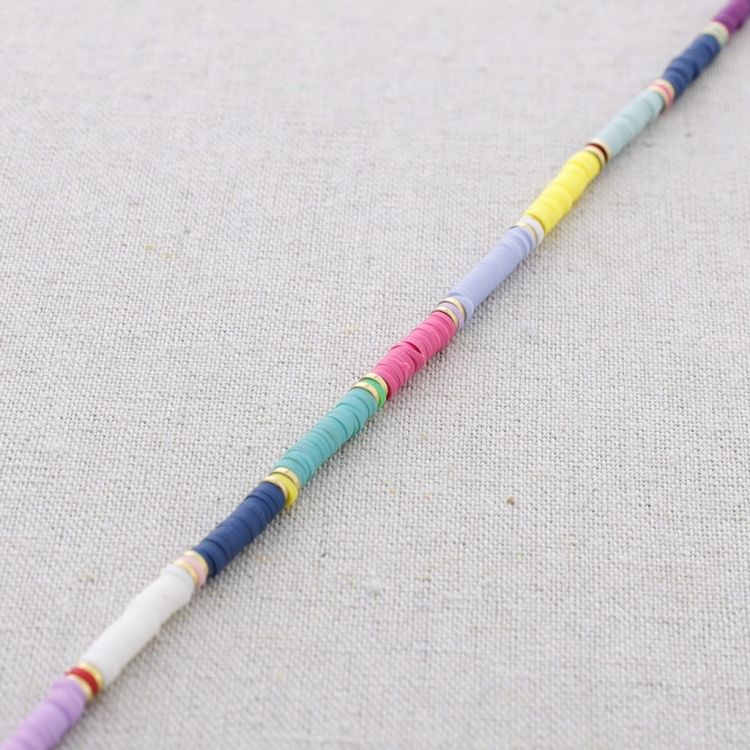 GARGANTILLA ACERO CUENTAS FIMO COLORES