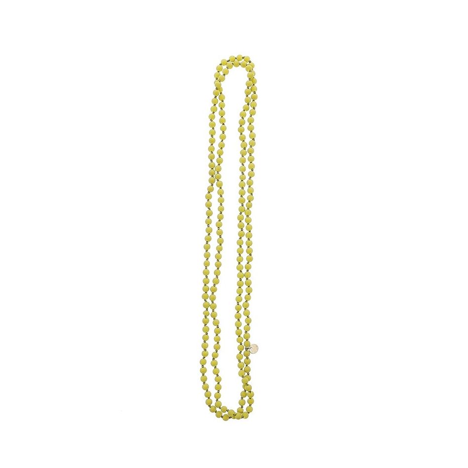 COLLAR LARGO BOLAS PIEDRA 1.5M*6MM