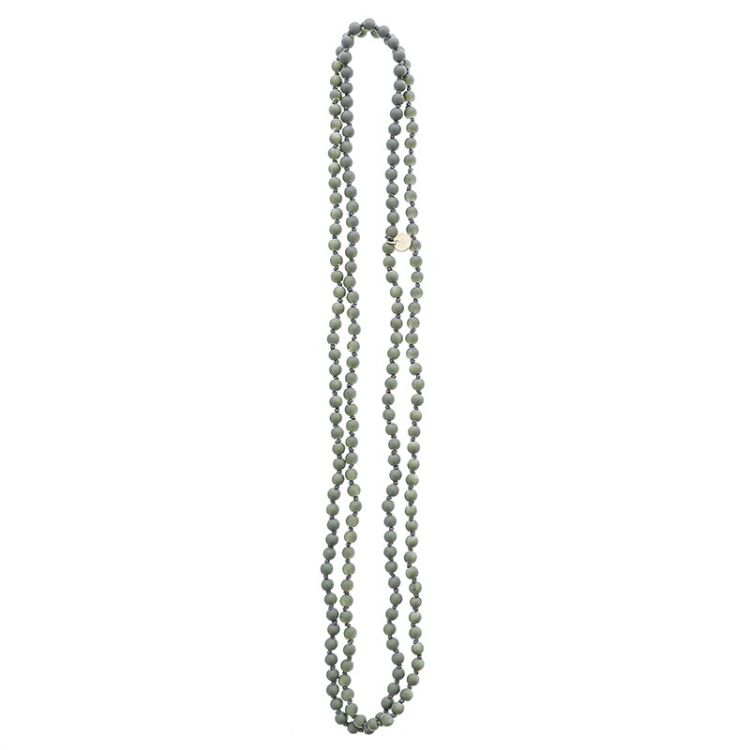 COLLAR LARGO BOLAS PIEDRA 1.5M*6MM 2