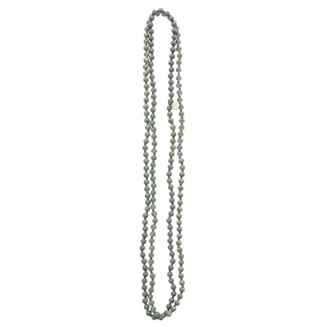 COLLAR LARGO BOLAS PIEDRA 1.5M*6MM