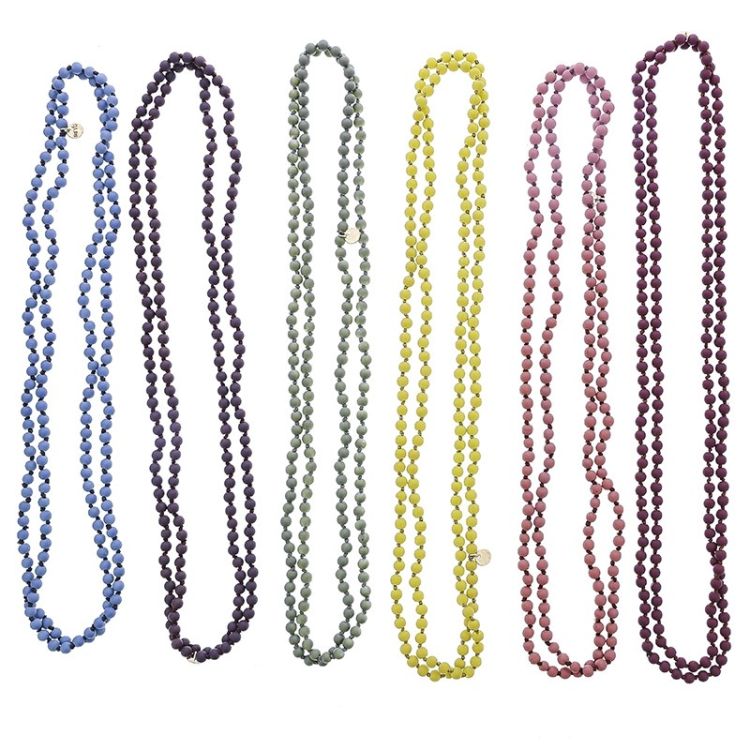 LONG STONE BALL NECKLACE 1.5M*6MM 2