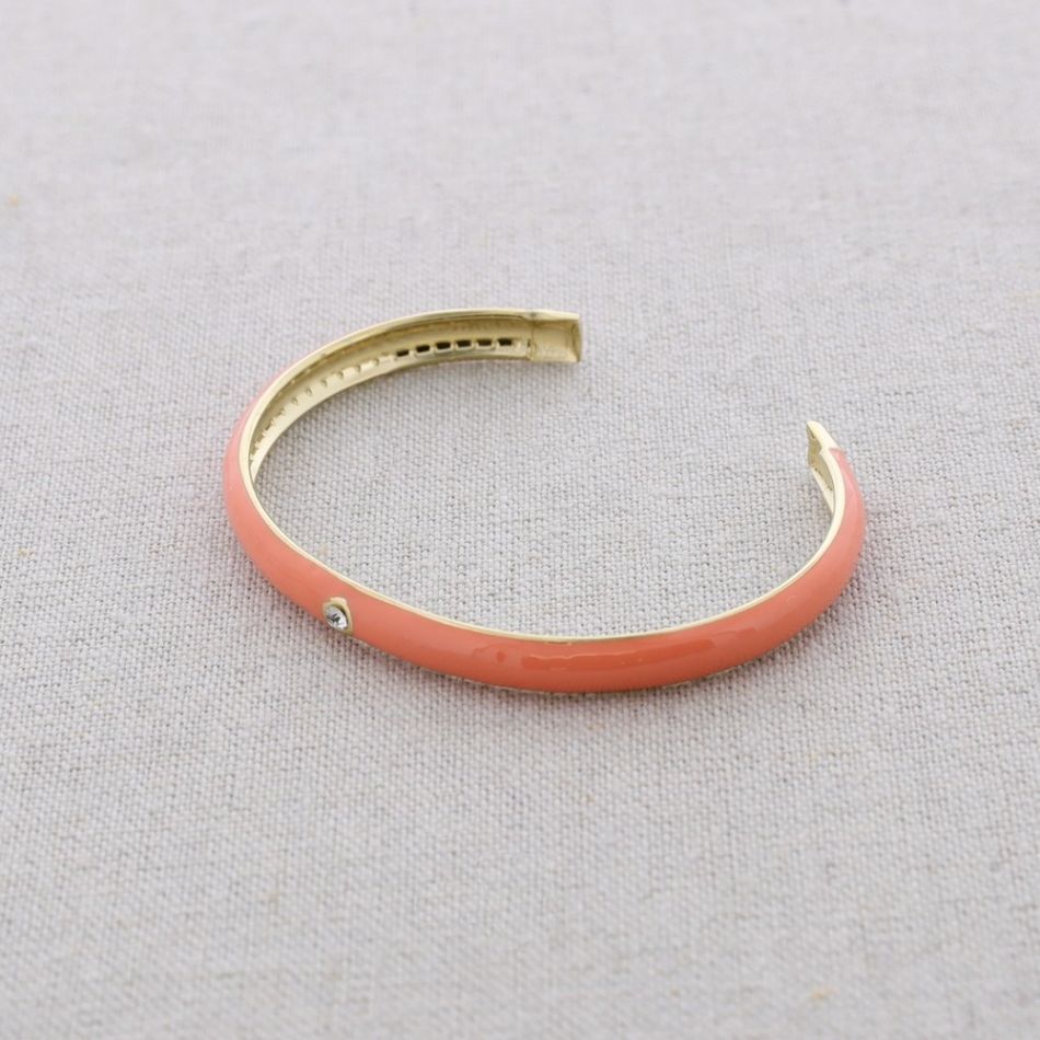 CRYSTAL ENAMEL STEEL BRACELET
