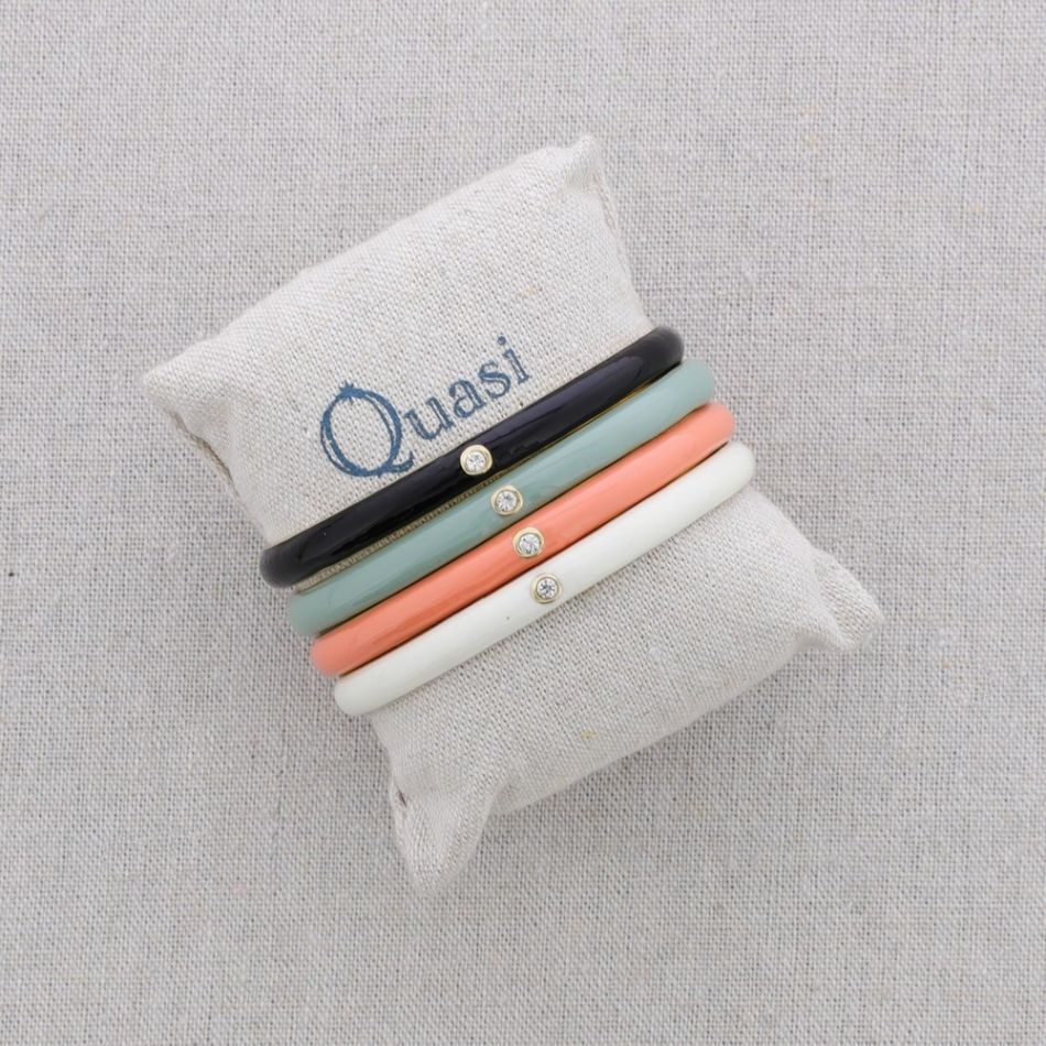 CRYSTAL ENAMEL STEEL BRACELET