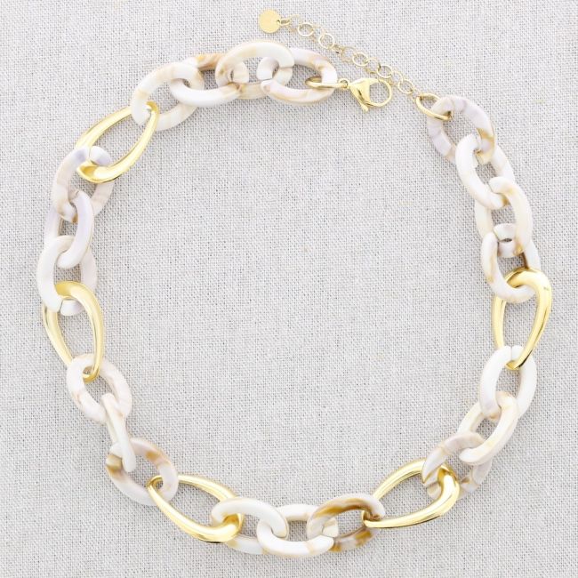 STEEL LINK SHORT NECKLACE