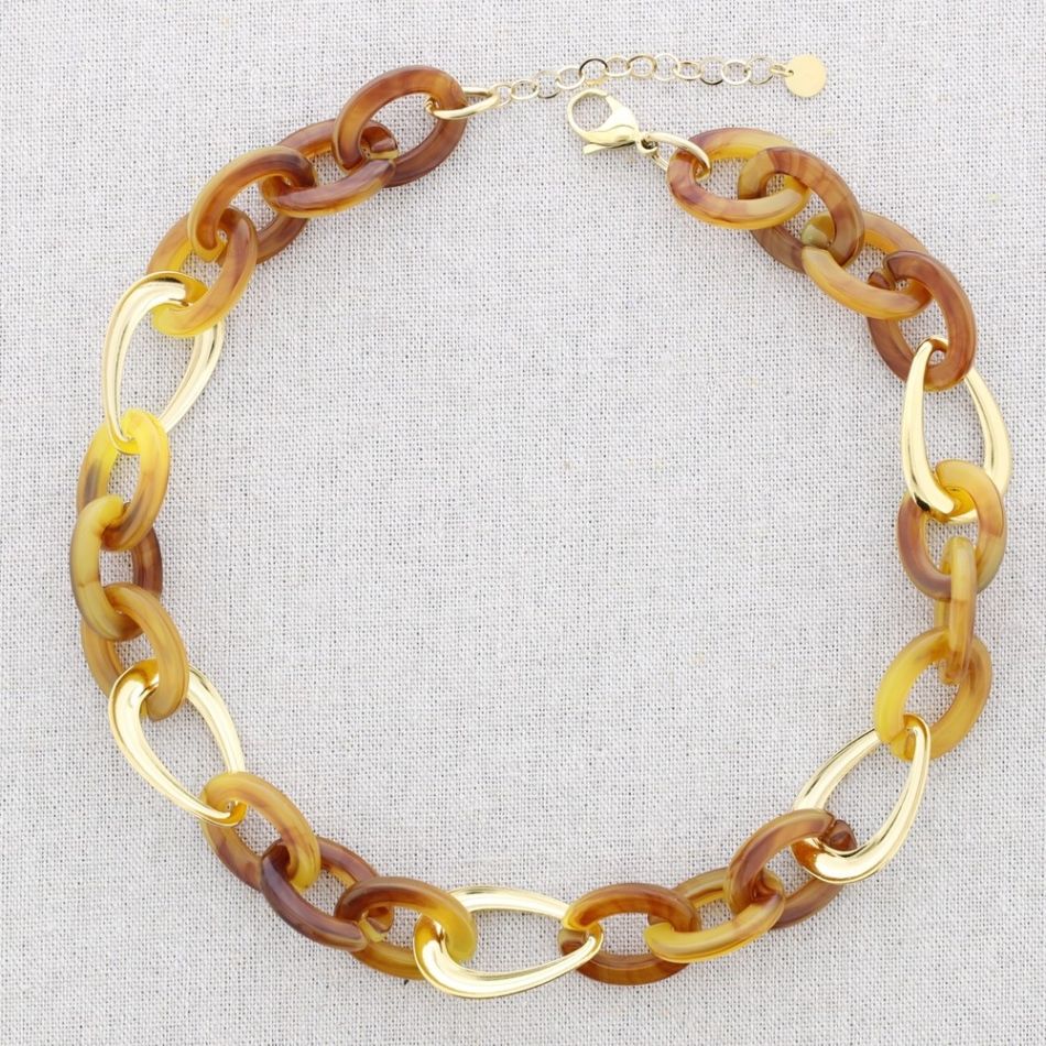 STEEL LINK SHORT NECKLACE