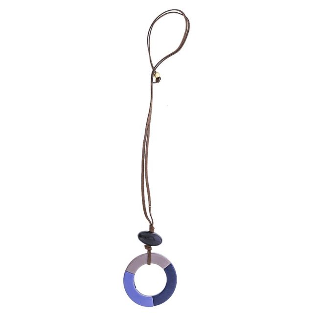 COLLAR LARGO COLGANTE RESINA