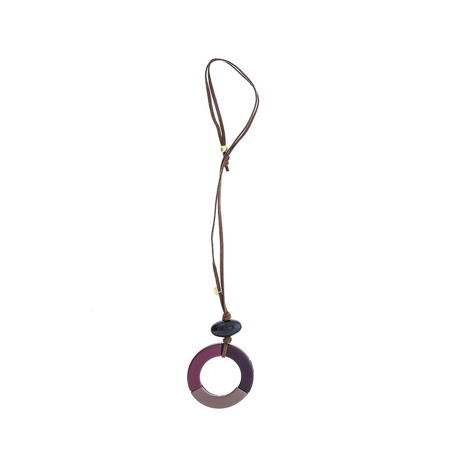 LONG RESIN PENDANT NECKLACE