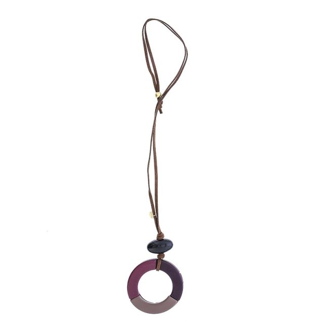 COLLAR LARGO COLGANTE RESINA