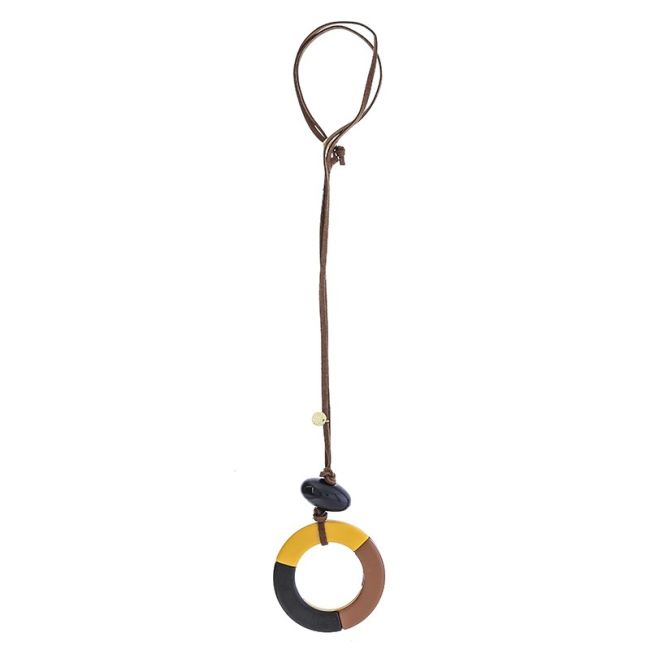 COLLAR LARGO COLGANTE RESINA
