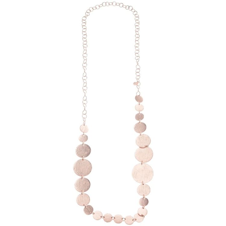 METAL MEDALS LONG CHAIN NECKLACE
