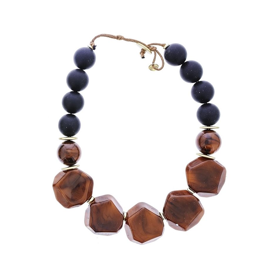 RESIN BEADS SHORT NECKLACE