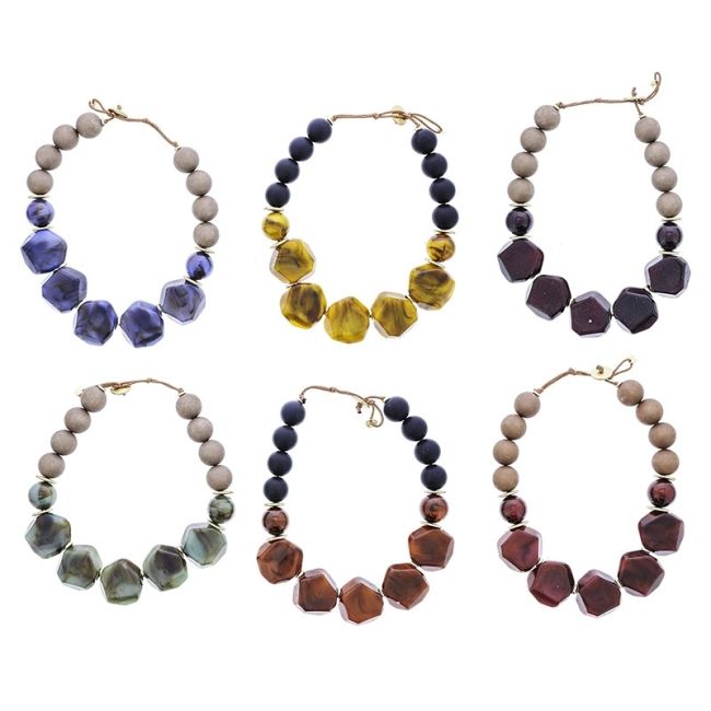 RESIN BEADS SHORT NECKLACE