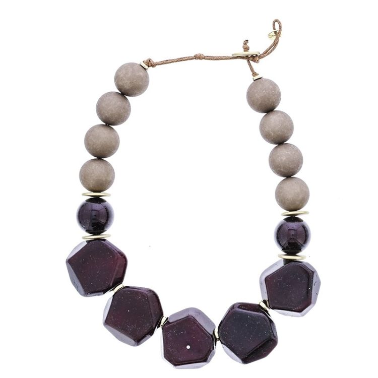 RESIN BEADS SHORT NECKLACE 2