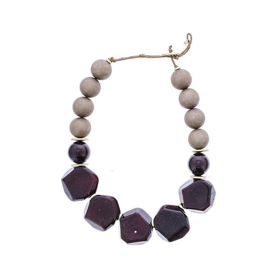 RESIN BEADS SHORT NECKLACE